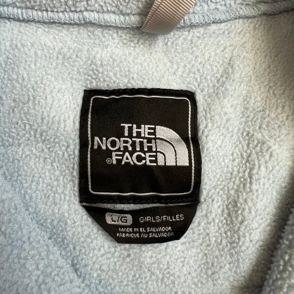 The North Face Youth Denali Fleece Full Zip Jacket Light Blue Girls Size L - Picture 3 of 6
